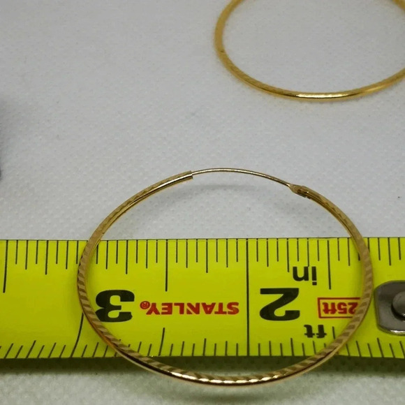 Large 18k  hoops - Picture 3 of 3